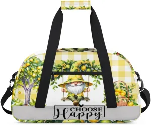 Duffle Bag Dwarf Lemon Tree Swing PersonalizedGym Bag Travel Bag Luggage Bag Waterproof Lightweight Sports for Dance Gymnastics Cheers Soccer Wrestling Hospital, for Weekender Overnight