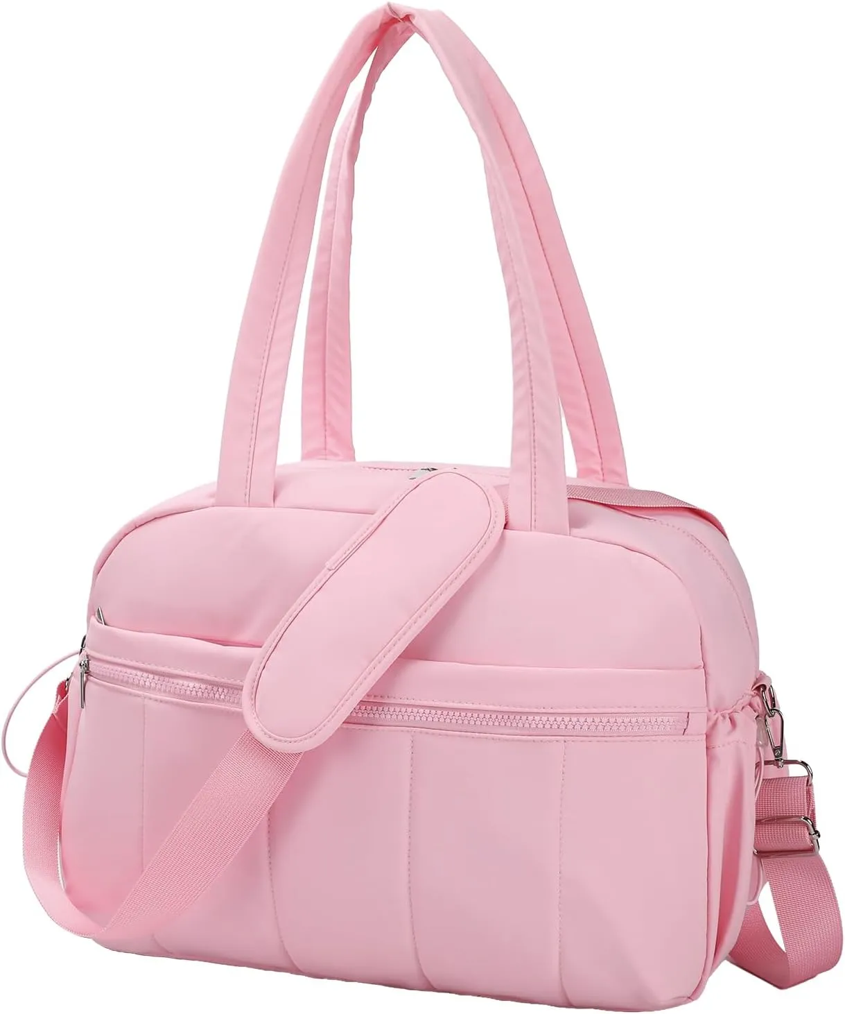 Duffle Bag for Travel, Gym Bag for Women, Small Puffer Tote Carry On Bag, Duffle Weekender Bag with Wet Pocket