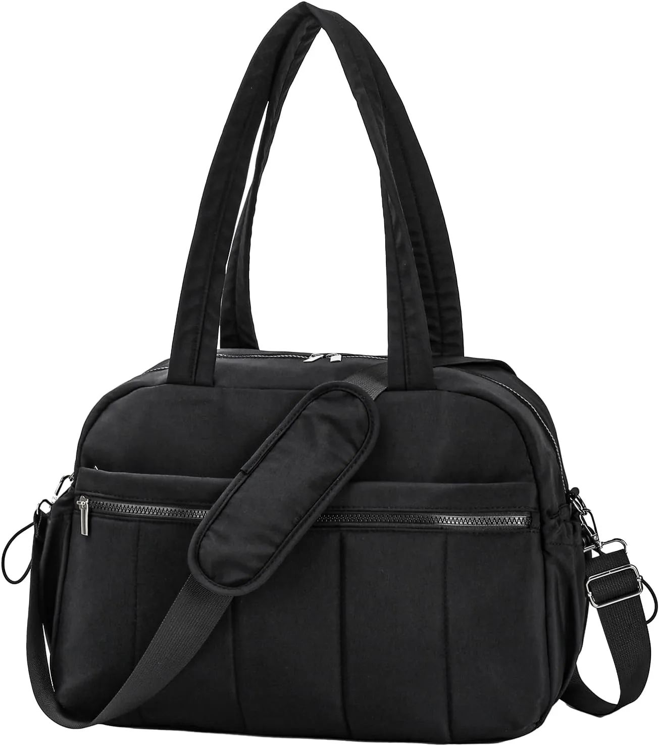 Duffle Bag for Travel, Gym Bag for Women, Small Puffer Tote Carry On Bag, Duffle Weekender Bag with Wet Pocket