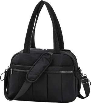 Duffle Bag for Travel, Gym Bag for Women, Small Puffer Tote Carry On Bag, Duffle Weekender Bag with Wet Pocket