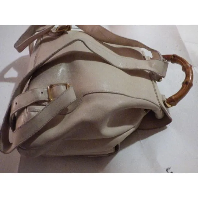 Early-bird special handle, leather, bag/backpack size, messenger and white bamboo strap top, multi-pocket, Act now drawstring two larger Gucci,
