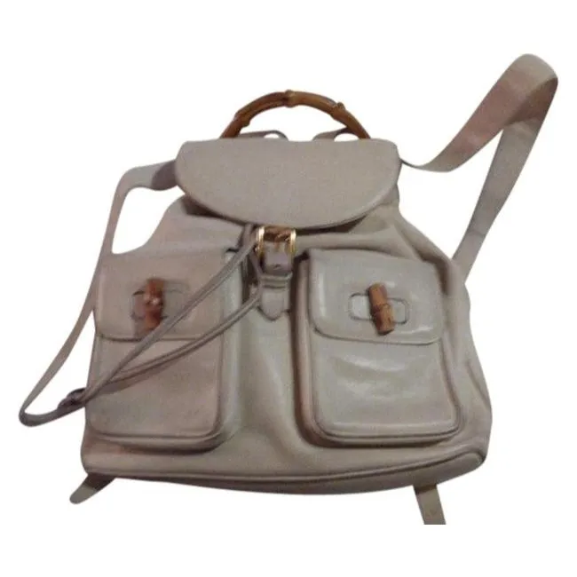 Early-bird special handle, leather, bag/backpack size, messenger and white bamboo strap top, multi-pocket, Act now drawstring two larger Gucci,