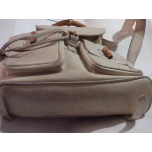Early-bird special handle, leather, bag/backpack size, messenger and white bamboo strap top, multi-pocket, Act now drawstring two larger Gucci,
