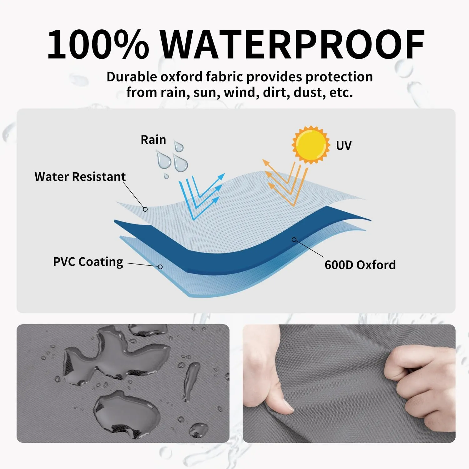 Easy-Going Outdoor Swivel Chair Cover Waterproof, Heavy Duty Patio Chair Cover, Windproof Outdoor Furniture Cover with Air Vent (2 Pack-28Wx33Dx38.5H inch, Gray/Dark Gray)