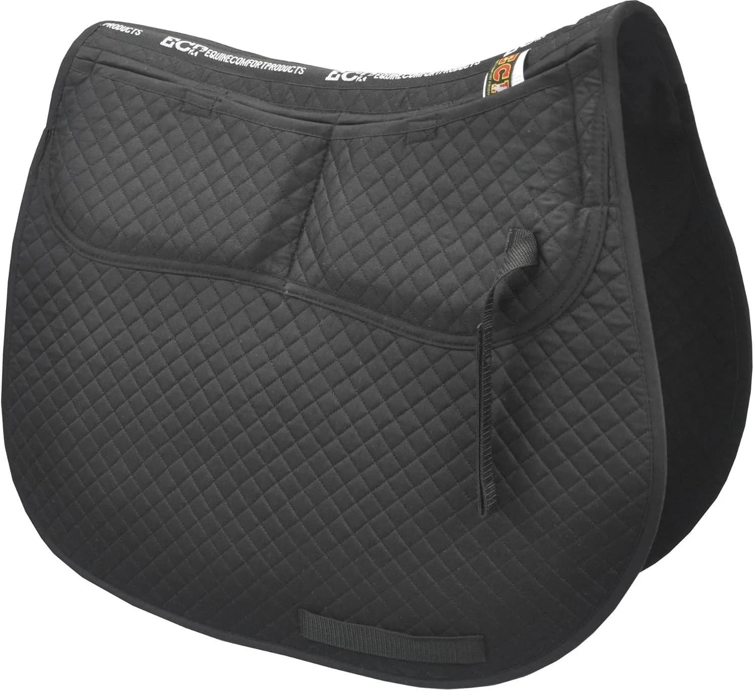 ECP Equine Comfort Products All-Purpose Correction Saddle Pad, Diamond Quilted Design with Adjustable Memory Foam Shims for Customized Fit, Pressure Relief, and Breathable Performance