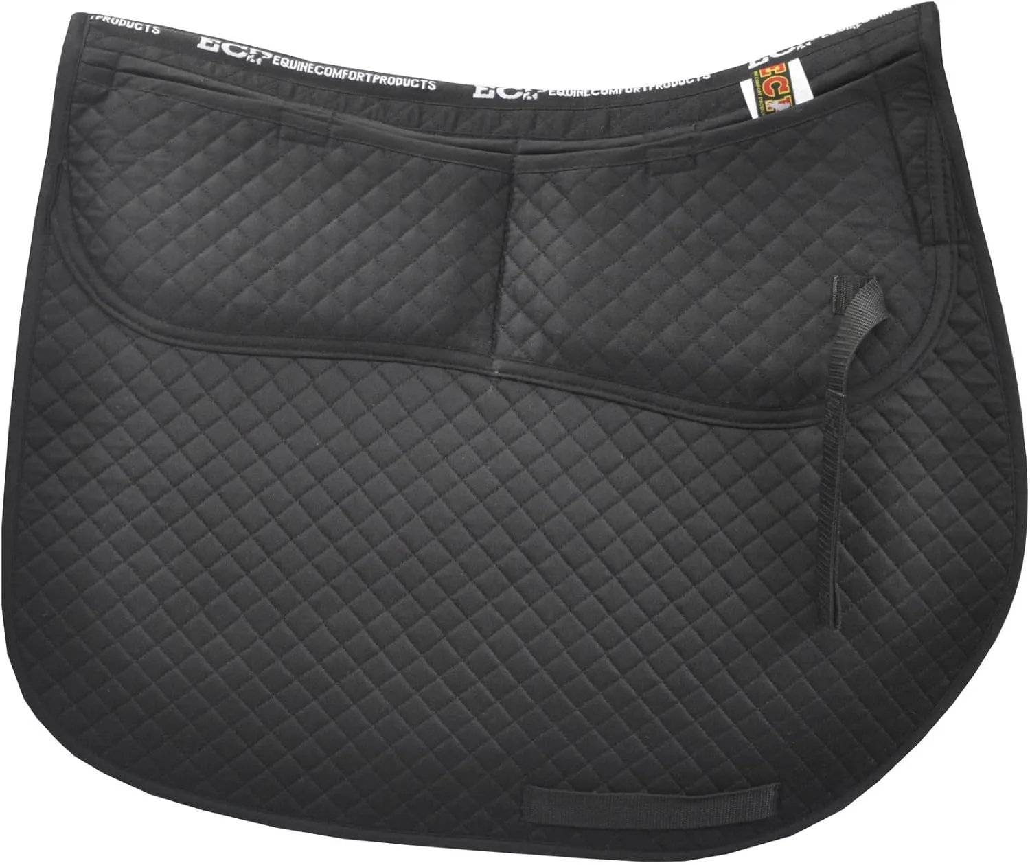 ECP Equine Comfort Products All-Purpose Correction Saddle Pad, Diamond Quilted Design with Adjustable Memory Foam Shims for Customized Fit, Pressure Relief, and Breathable Performance
