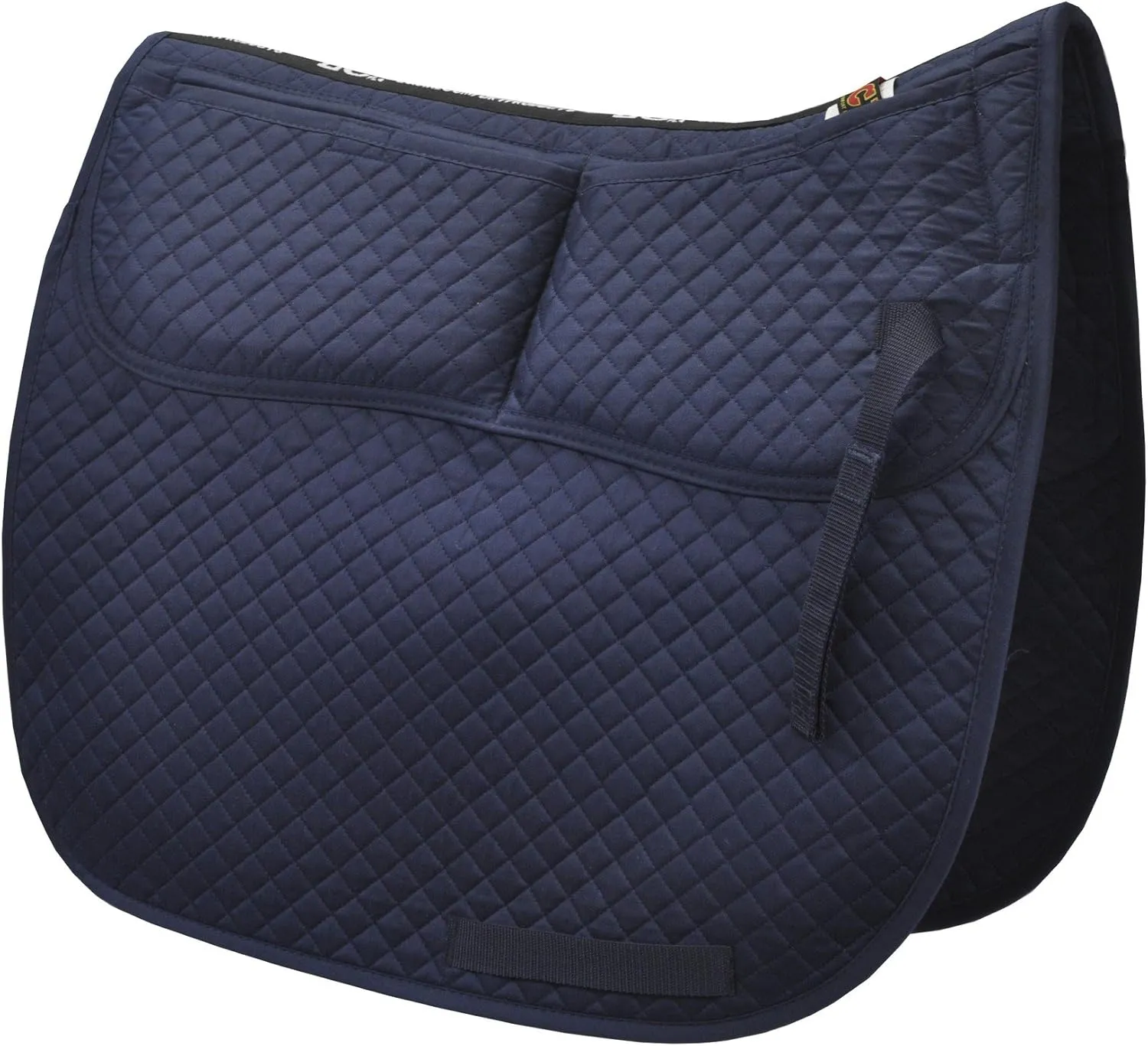 ECP Equine Comfort Products Contoured Correction Dressage Saddle Pad with Adjustable Memory Foam Shims, Quilted Poly-Cotton Design, Pressure Relief for Horses with Swayback or Muscle Loss