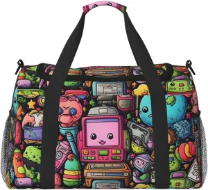 Education Learning Duffle Bag for Travel Cartoon Science Sports Gym Tote Carry On Bag Large Shoulder Weekend Overnight for Workout