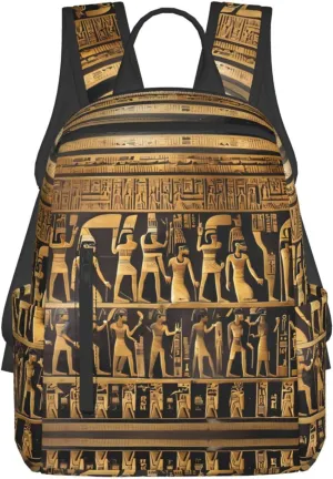 Egypts Hieroglyphics Printing Laptop Backpack Sports Backpack Travel Bag Casual Bag Work Daypack