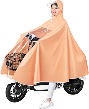 Electric Scooter Rain Poncho, Waterproof Reusable PVC Mobility Scooter Rain Cover, All Round Protective Coat, Portable Full Body Rain Coat for Adults Riding