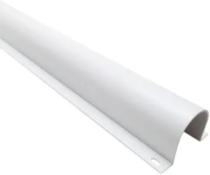 Electriduct 3/4" Plastic Flanged Wire Guard Cable Raceway includes Joint Cover - (2 x 5FT Sticks = 10 Feet) - White