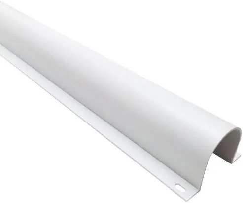 Electriduct 3/4" Plastic Flanged Wire Guard Cable Raceway includes Joint Cover - (2 x 5FT Sticks = 10 Feet) - White