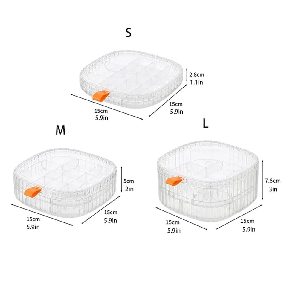 Elegant Transparent Crystal Portable Jewellery Box