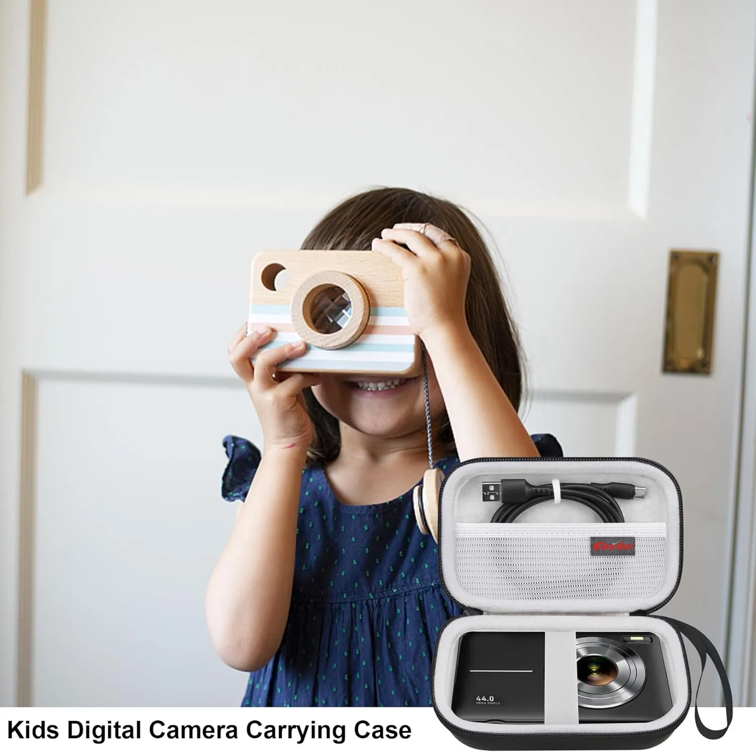Elonbo Digital Camera Carrying Case for CAMKORY/for toberto/for AiTechny/for VAHOIALD/for IWEUKJLO FHD 1080P Camera, Boys Girls Kids Compact Small Camera Travel Storage Cover Protective Bag, Black