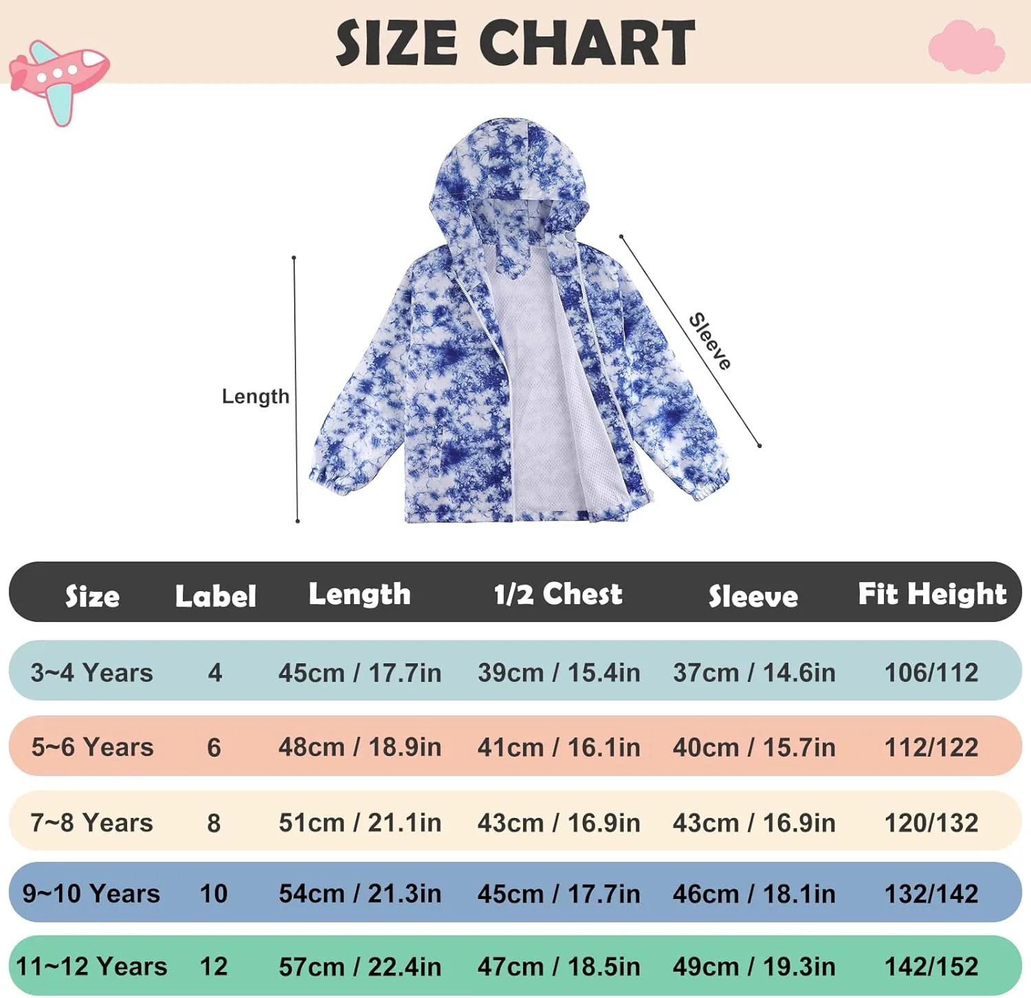 ESTAMICO Boys Windbreaker Jacket Fashion Hoodies Outwear Coat Waterproof Zipper Raincoat, 4T-12
