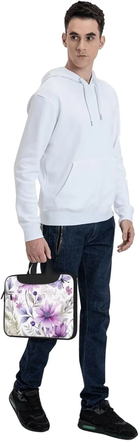 Eternal Flowers Laptop Bag Laptop Messenger Shoulder Bag Travel Computer Bag for Women Men