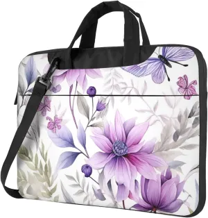 Eternal Flowers Laptop Bag Laptop Messenger Shoulder Bag Travel Computer Bag for Women Men