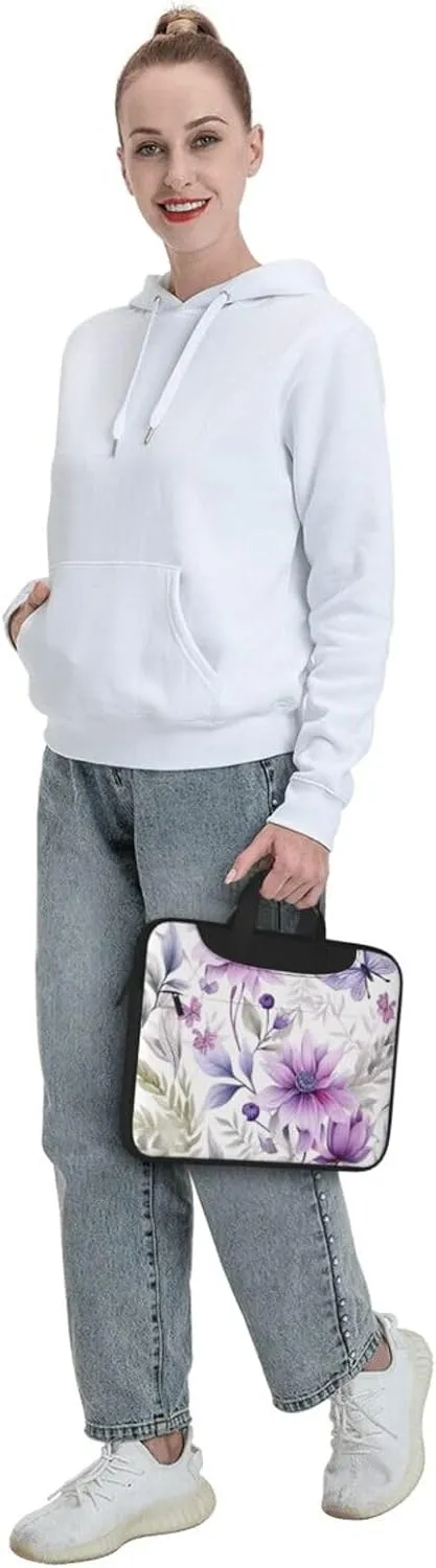 Eternal Flowers Laptop Bag Laptop Messenger Shoulder Bag Travel Computer Bag for Women Men