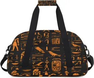 Ethnic Egypt Egyptian Gym Bag for Women Men, Sports Travel Duffel Bag Lightweight Workout Bag Carry On Overnight Weekender Bag