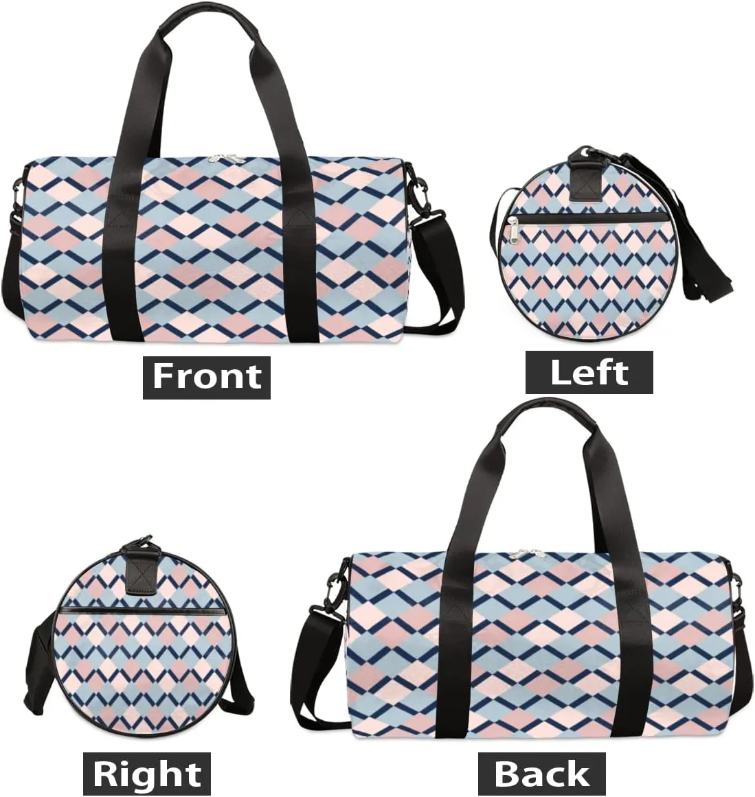 Ethnic Rhombus Bright Gym Bag Small Gym Duffel Bags for Men Women Overnight Weekender Bag Lightweight Sport Duffle Bag Carry On Gymbag