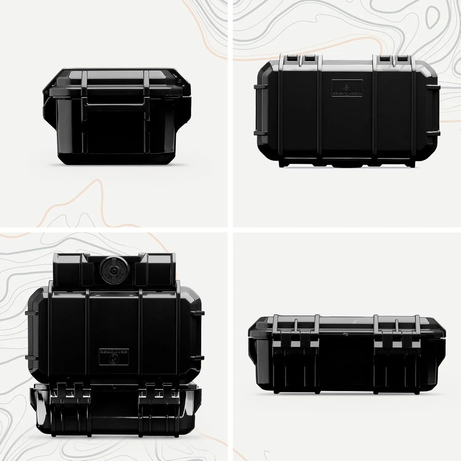 Evergreen 57 Waterproof Dry Box Protective Case - Travel Safe/Mil Spec/USA Made - for Cameras, Phones, Ammo Can, Camping, Hiking, Boating, Water Sports, Knives, & Survival (Clear)