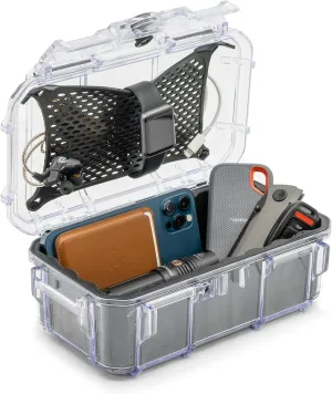 Evergreen 57 Waterproof Dry Box Protective Case - Travel Safe/Mil Spec/USA Made - for Cameras, Phones, Ammo Can, Camping, Hiking, Boating, Water Sports, Knives, & Survival (Clear)