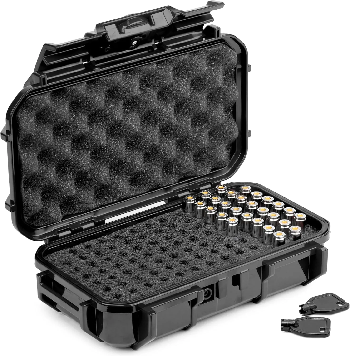 Evergreen Pistol Ammo Case Compatible with 5.7/9mm/.40/.380-100 Rounds Lockable USA Made