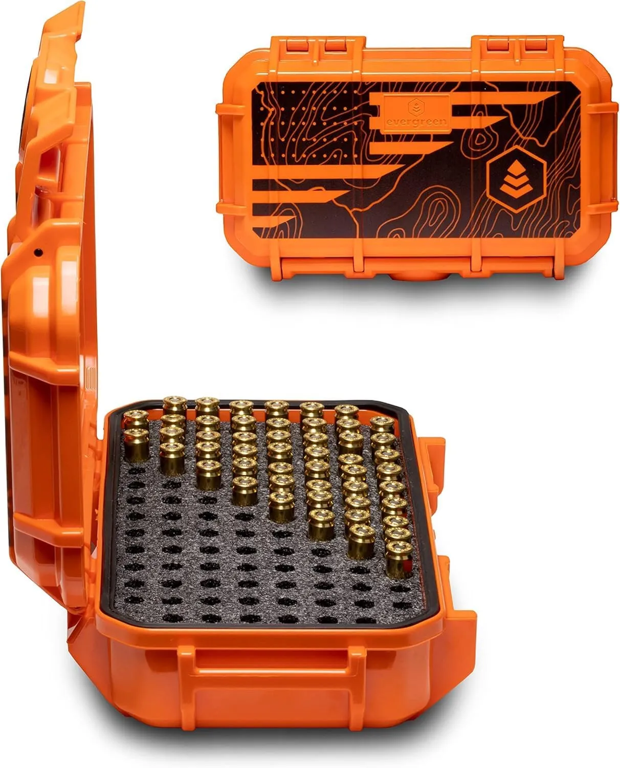 Evergreen Pistol Ammo Case Compatible with 5.7/9mm/.40/.380-100 Rounds Lockable USA Made