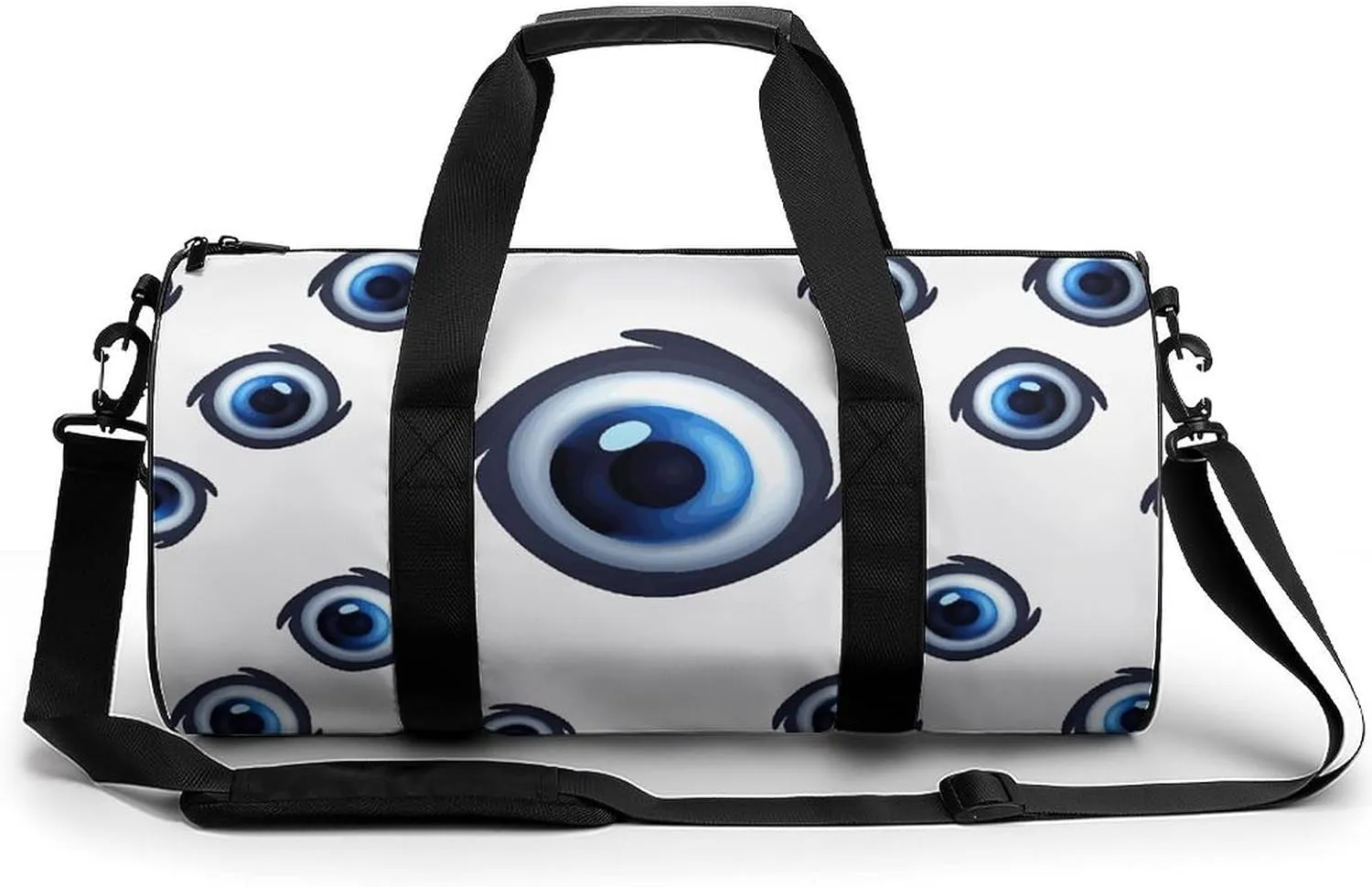 Evil Eyes Gym Bag Small Travel Duffle Bag with Compartment Carry On Weekender Bag for Women Men