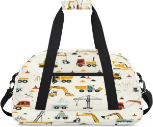Excavator Gym Bag for Women Men, Sports Travel Duffel Bag Lightweight Workout Bag Carry On Overnight Weekender Bag