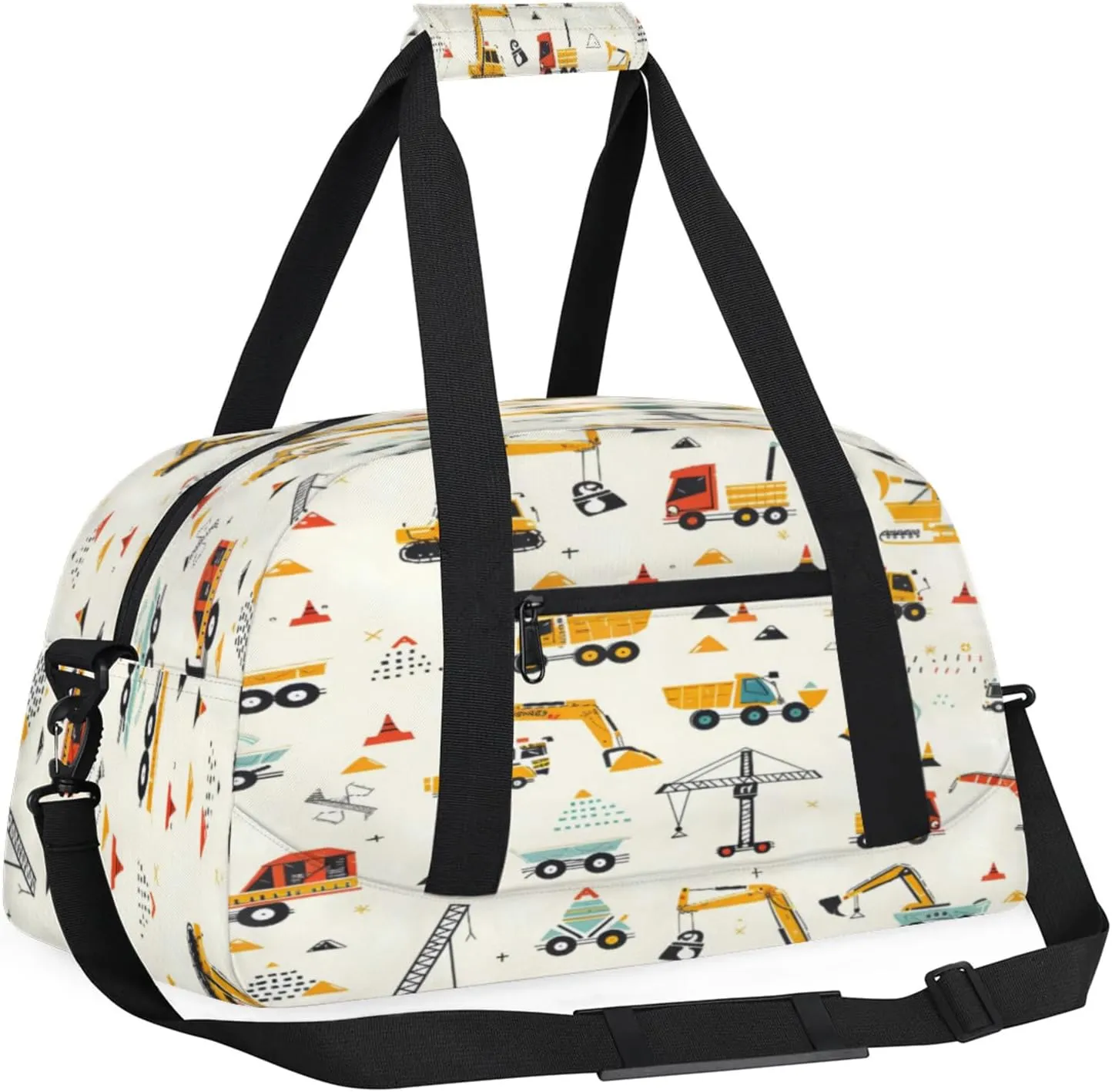 Excavator Gym Bag for Women Men, Sports Travel Duffel Bag Lightweight Workout Bag Carry On Overnight Weekender Bag