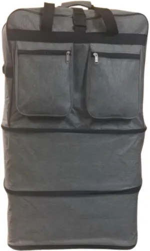 Expandable Lightweight Duffle Bag (36") Rolling wheeled Spinner Suitcase Luggage for Travel and Storage (GRAY)