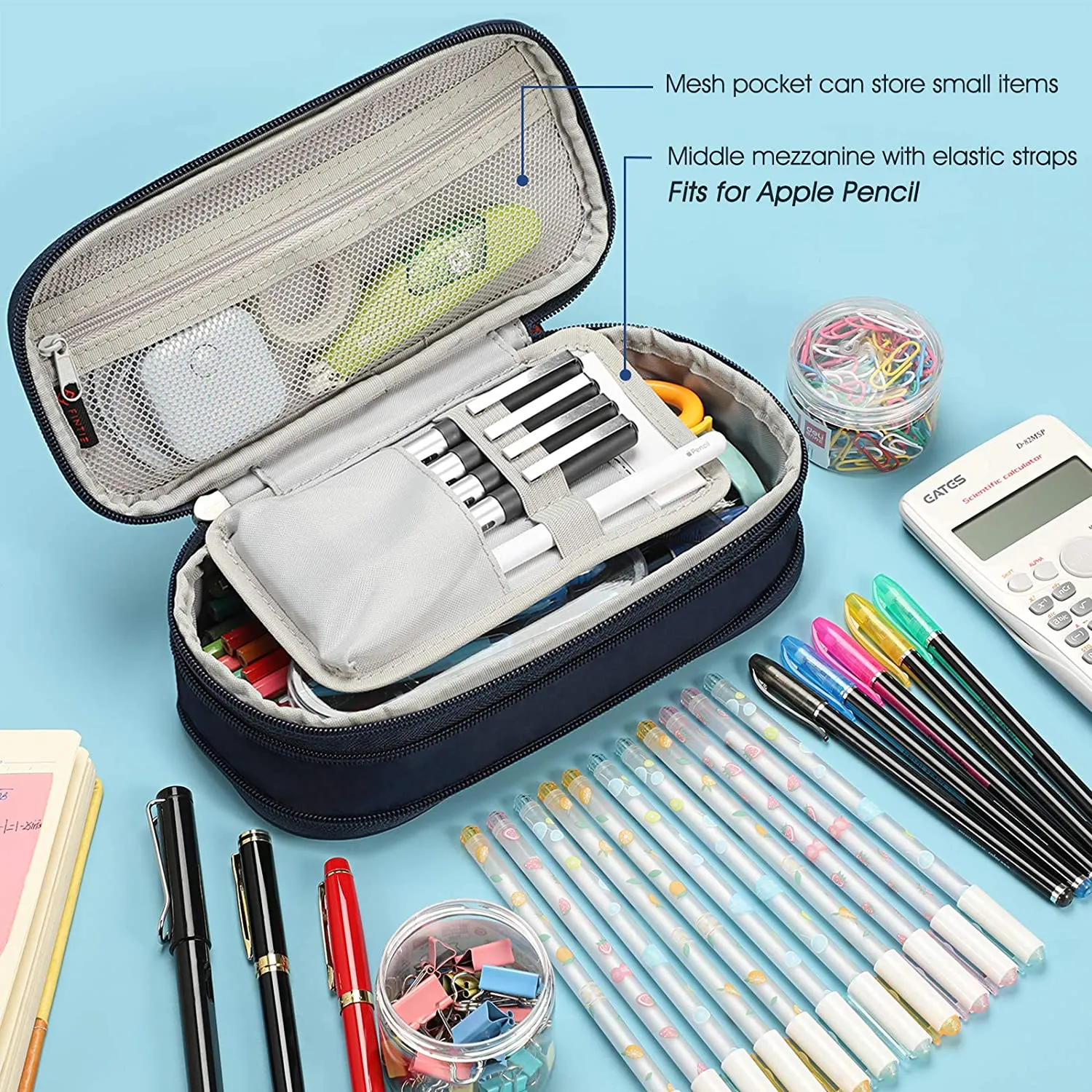 Expandable Pencil Case | Large Storage Stationery Box - Jungle Night