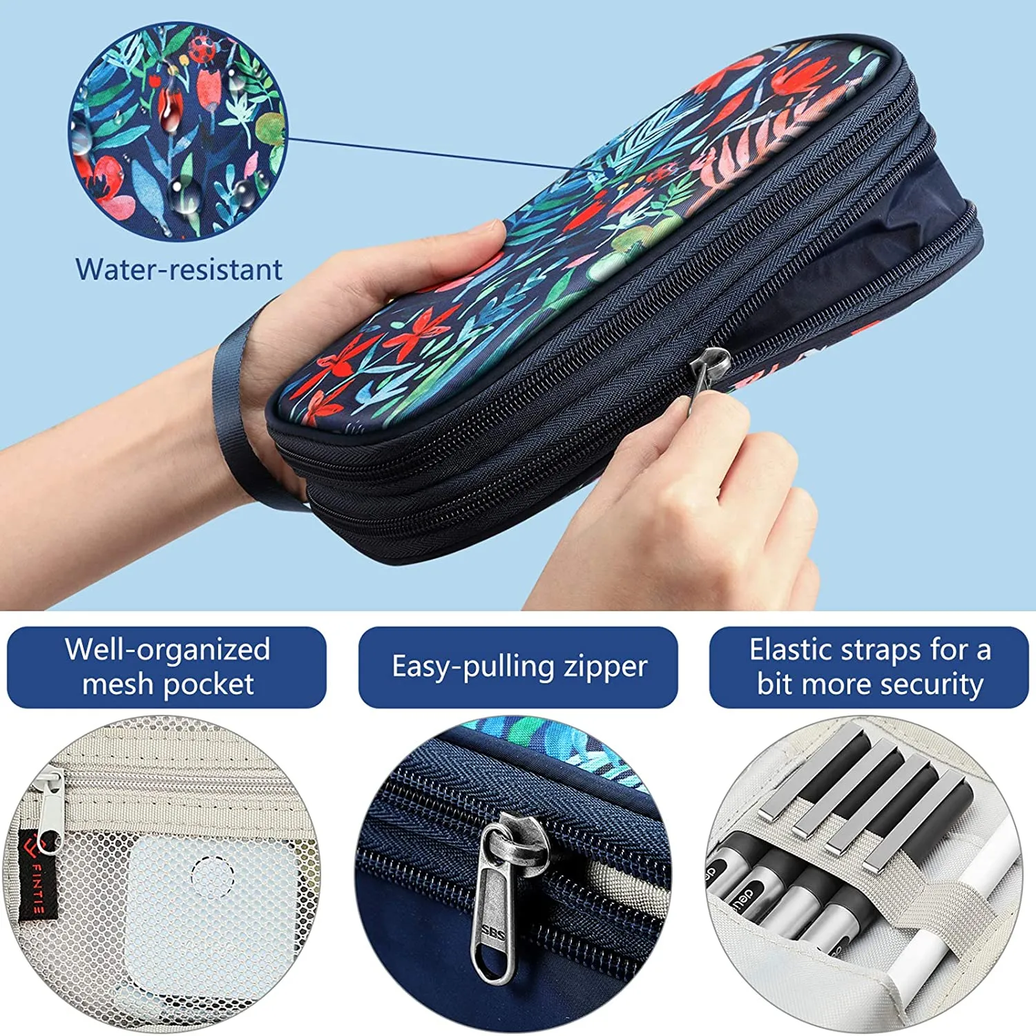 Expandable Pencil Case | Large Storage Stationery Box - Jungle Night