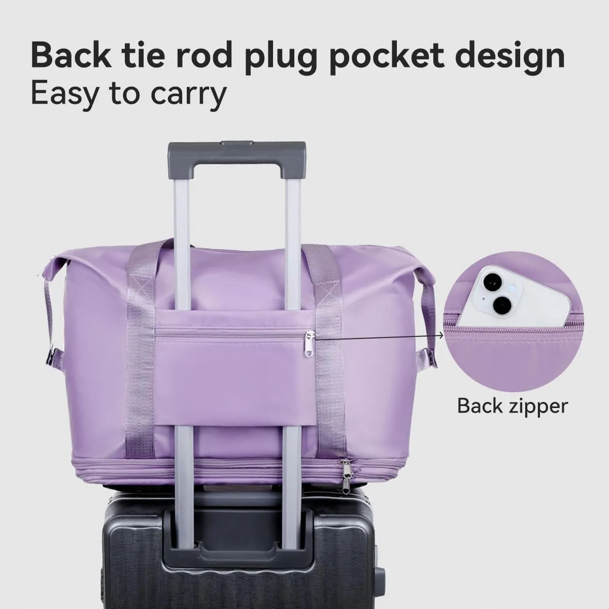 Expandable Rolling Duffel Bag with Wheels and Handles, Foldable Carry on Travel Duffle Luggage Bag, Green