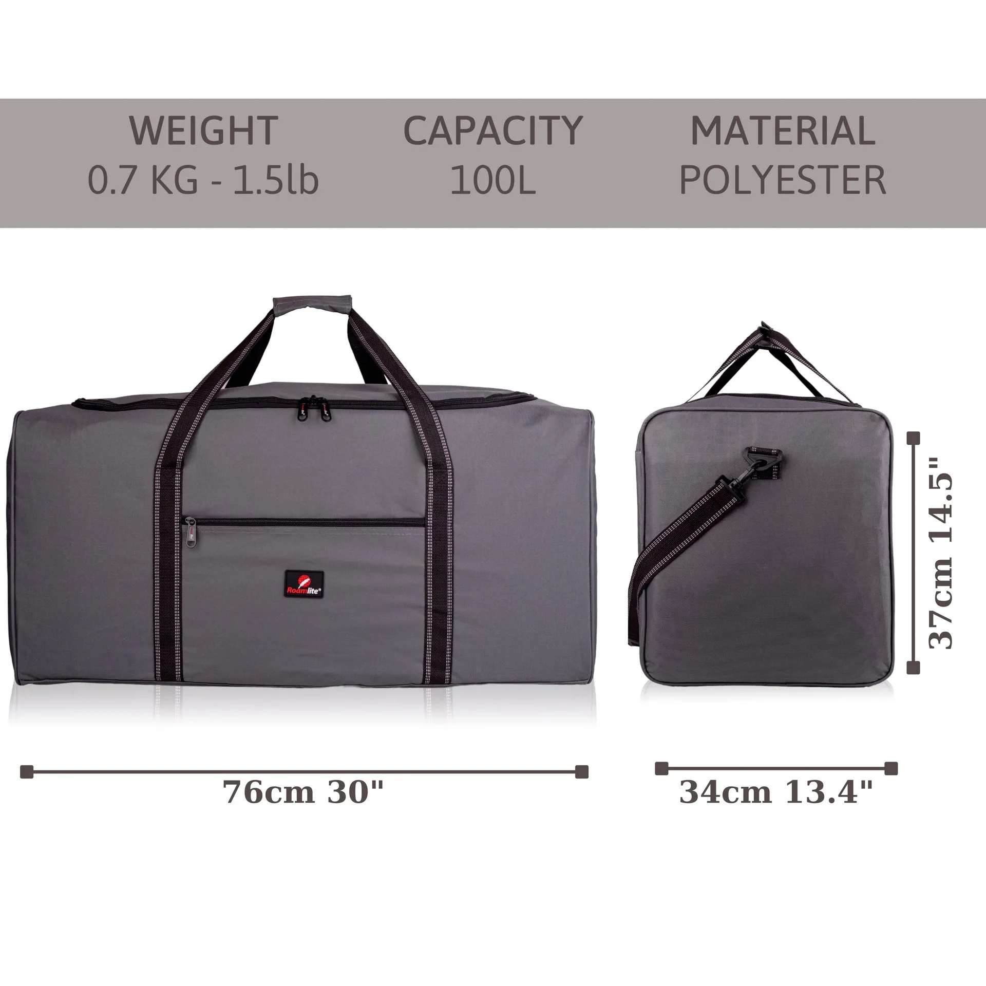 Extra Large Holdall - XL Size Travel Cargo Duffle Bag, 76cm 30 inch 100 litre