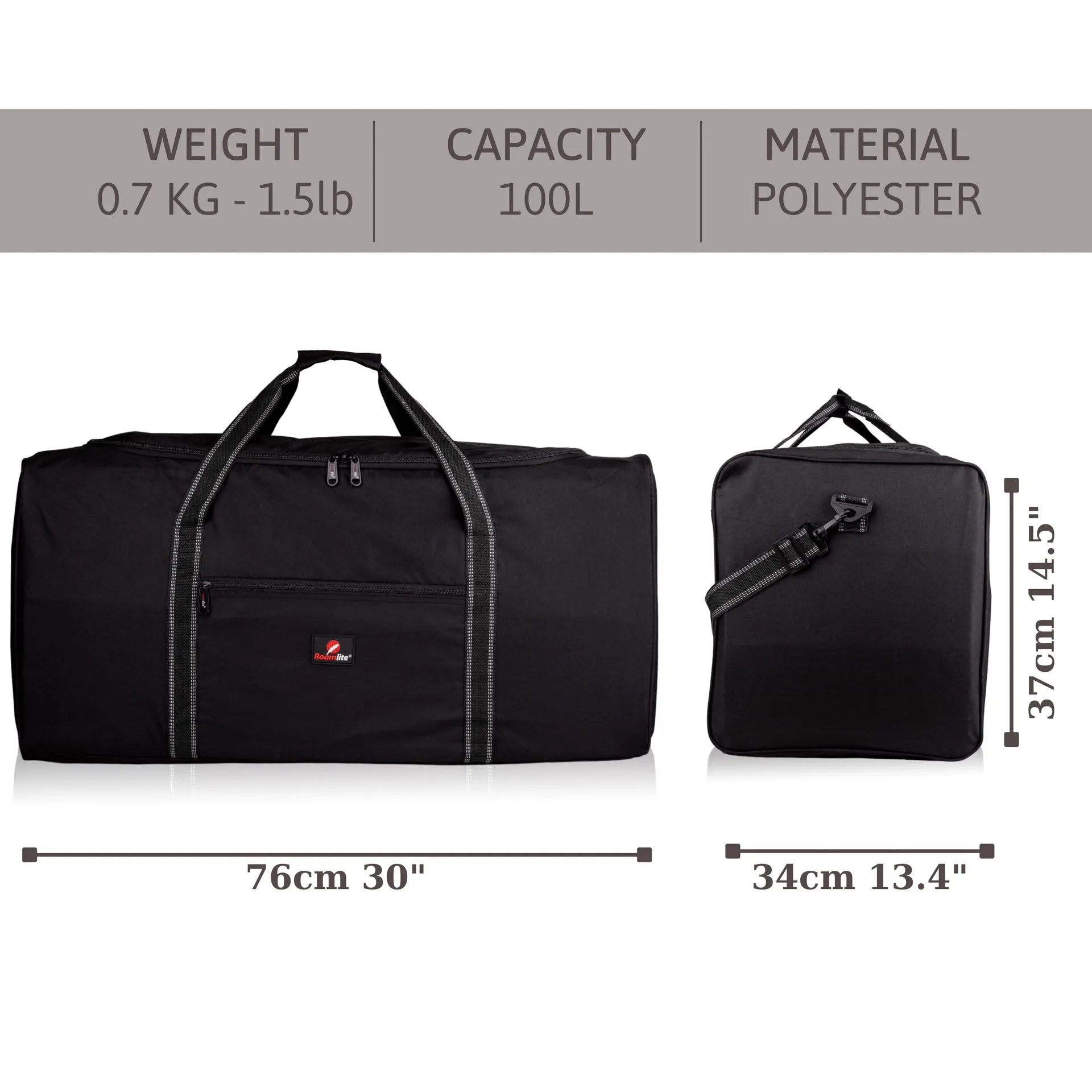 Extra Large Holdall - XL Size Travel Cargo Duffle Bag, 76cm 30 inch 100 litre