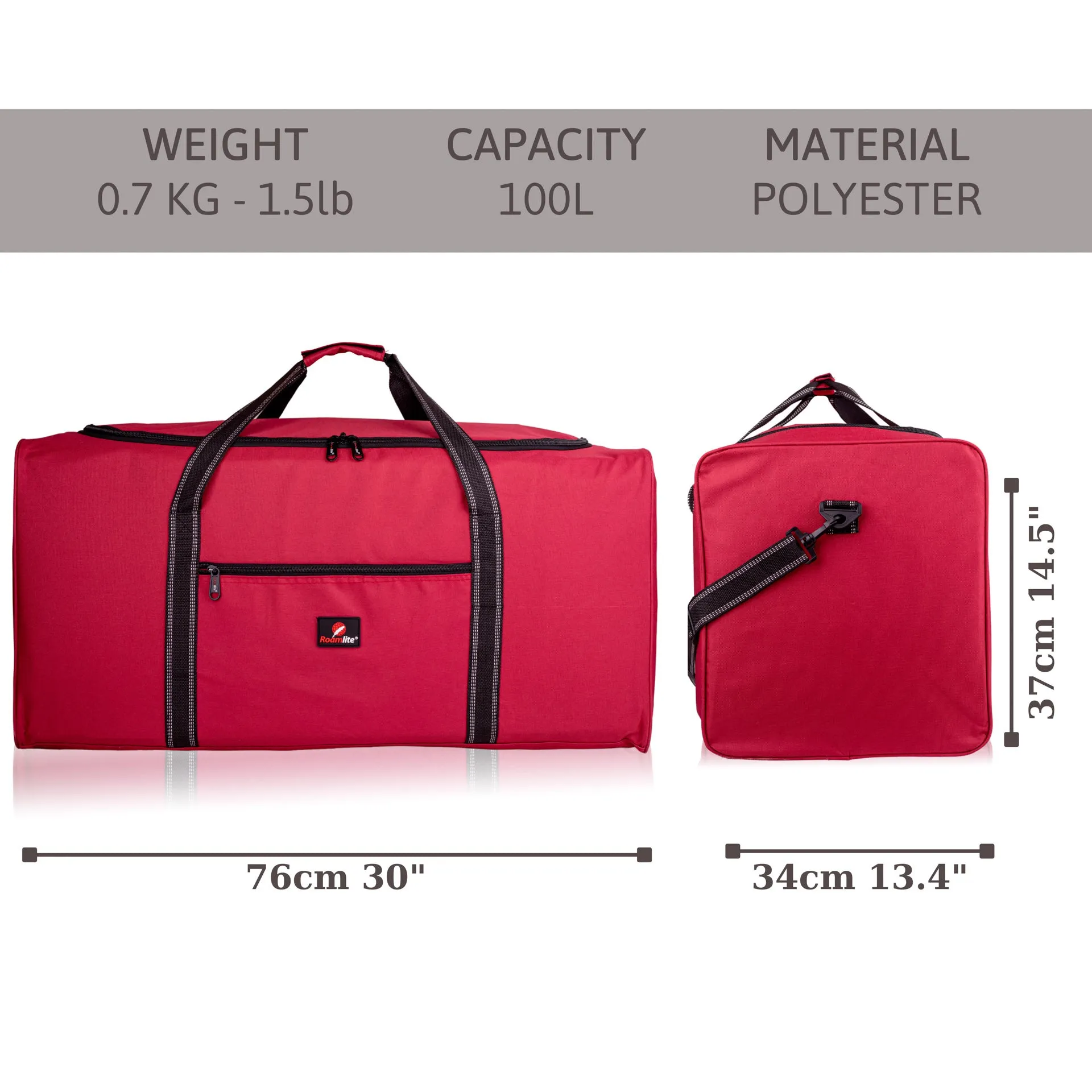 Extra Large Holdall - XL Size Travel Cargo Duffle Bag, 76cm 30 inch 100 litre