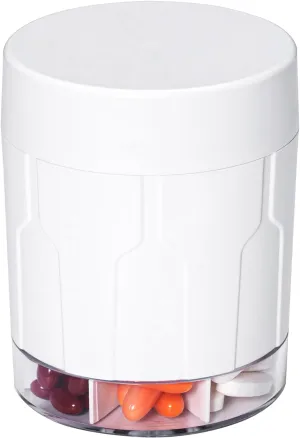 Extra Large Supplement Organizer,Betife Daily Weekly Pill Organizer Bottle, Pill Dispenser with 7 Large Compartments, Organizer to Hold 7 Day Vitamin Medication,21 Labels and a Cleaning Brush（White）