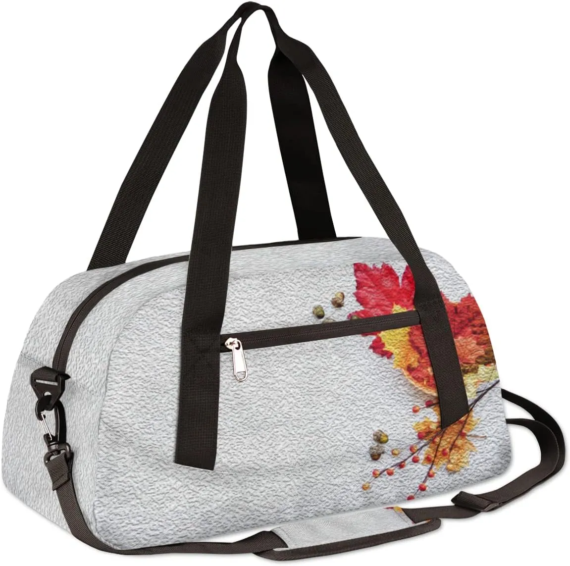 Fall Thanksgiving Pine Cones Kids Duffel Bag for Girls Boys Teens, Fall Oil Painting Dance Bag Overnight Small Duffel Bag Carry On Weekend Sports Gym Travel Bag for School Practice Gymnastics Ballet