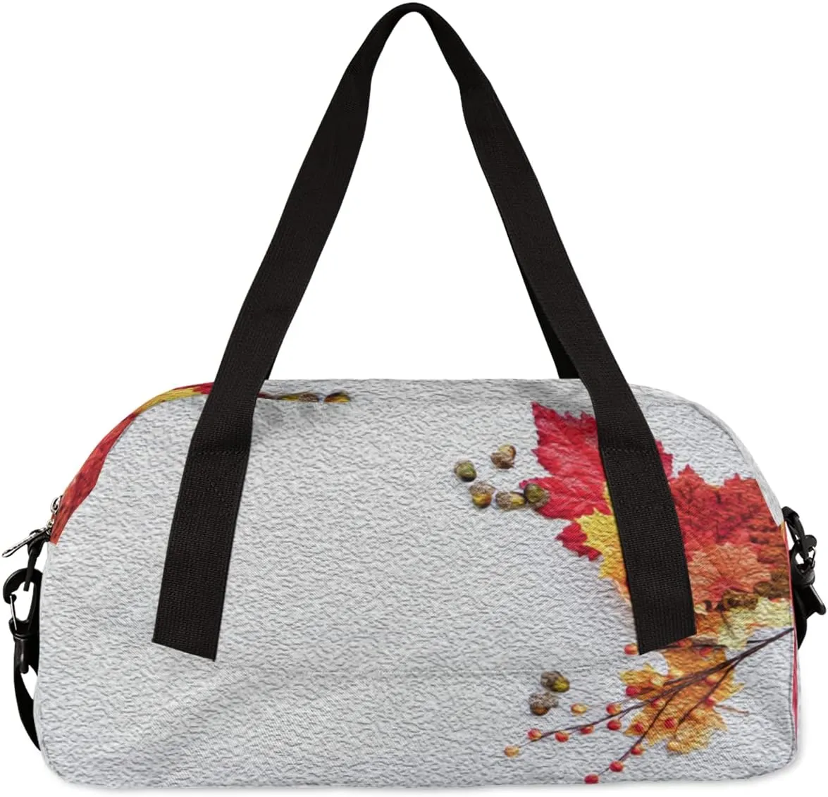 Fall Thanksgiving Pine Cones Kids Duffel Bag for Girls Boys Teens, Fall Oil Painting Dance Bag Overnight Small Duffel Bag Carry On Weekend Sports Gym Travel Bag for School Practice Gymnastics Ballet