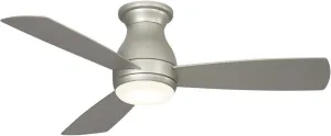 Fanimation Hugh Indoor/Outdoor Ceiling Fan with Blades and LED Light Kit 44 inch - Brushed Nickel