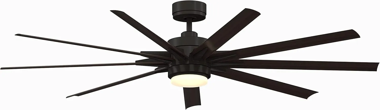 Fanimation MAD8152DZW Indoor/Outdoor Custom Ceiling Fan Motor-Dark Bronze, with LED, Light Kit