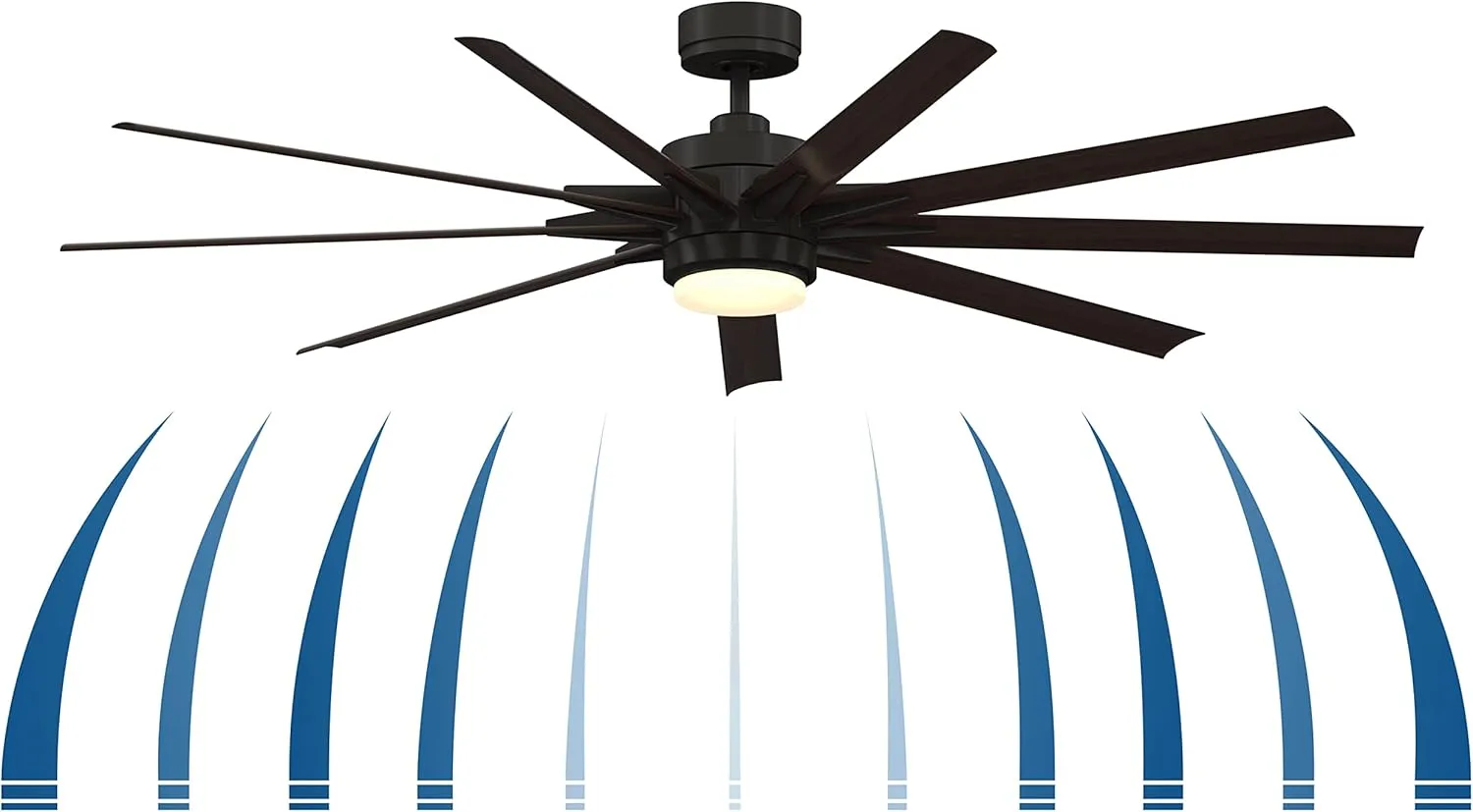 Fanimation MAD8152DZW Indoor/Outdoor Custom Ceiling Fan Motor-Dark Bronze, with LED, Light Kit