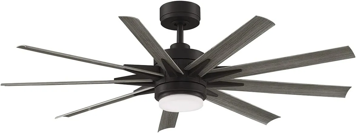 Fanimation MAD8152DZW Indoor/Outdoor Custom Ceiling Fan Motor-Dark Bronze, with LED, Light Kit