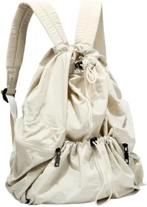 Fashion Backpack Y2K Shoulder Bag Women Men, Aesthetic Shoulder Bag Hiking Travel Backpack Cute Trendy Purse Daypack (white)