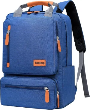 Fashion Men's Travel Backpack Casual Duffle Bag Polyester Weekender Overnight Bag Large Capacity Carry On Bookbags (Blue)