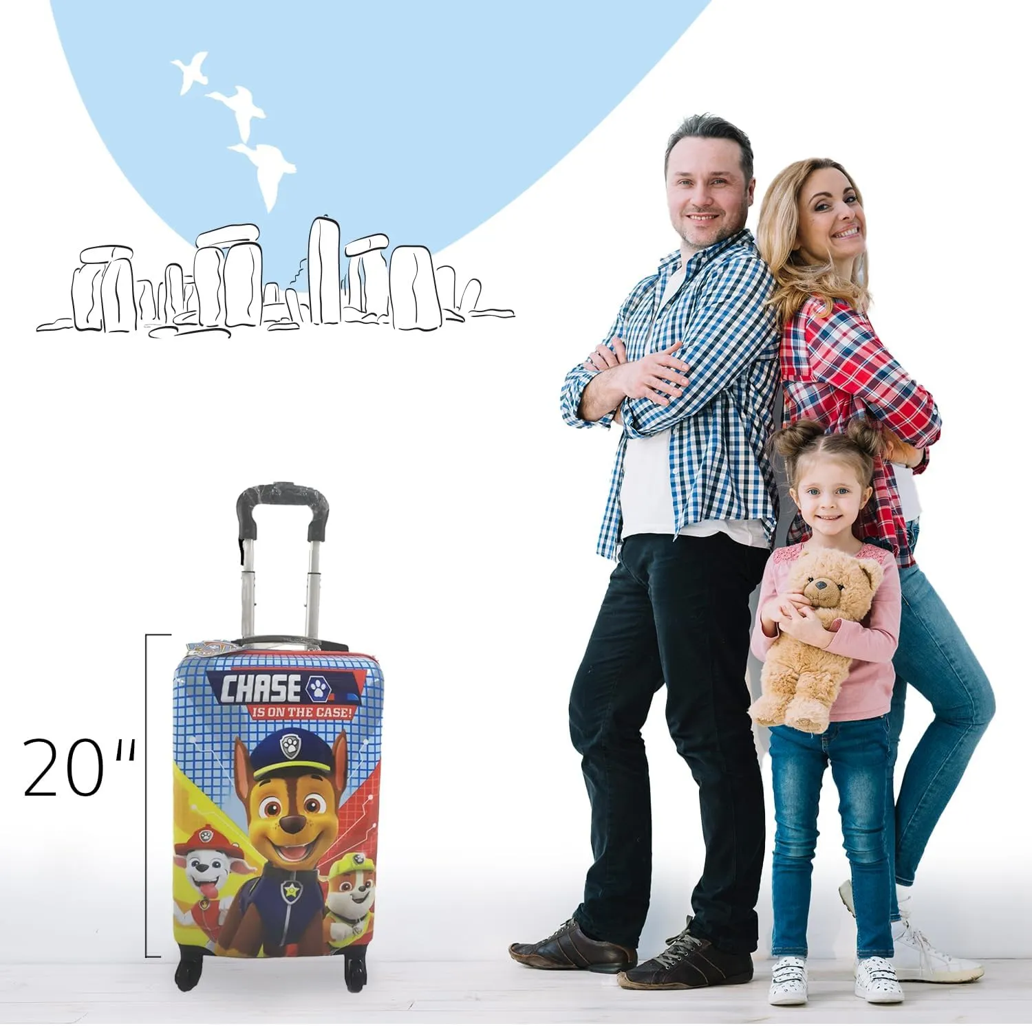 Fast Forward 20 Inches Paw Patrol Suitcase For Kids - Hard Sided Tween Spinner Travel Trolley Kids Suitcase For Boys With Wheels
