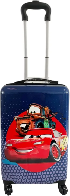Fast Forward 20 Inches Pixar Car Suitcase For Kids- Carry-On Travel Trolley Hard Sided Spinner Kids Luggage