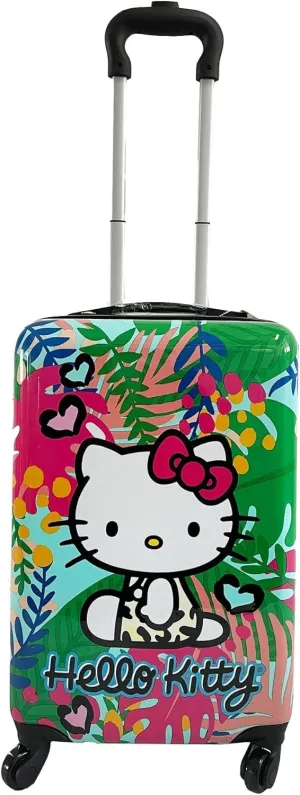 Fast Forward Sanrio Hello Kitty Luggage for Girls, Kid Suitcases for Toddlers, 20 Inch Hard-Sided Tween Spinner Luggage, Kids Carry-On Luggage with Wheels